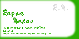 rozsa matos business card